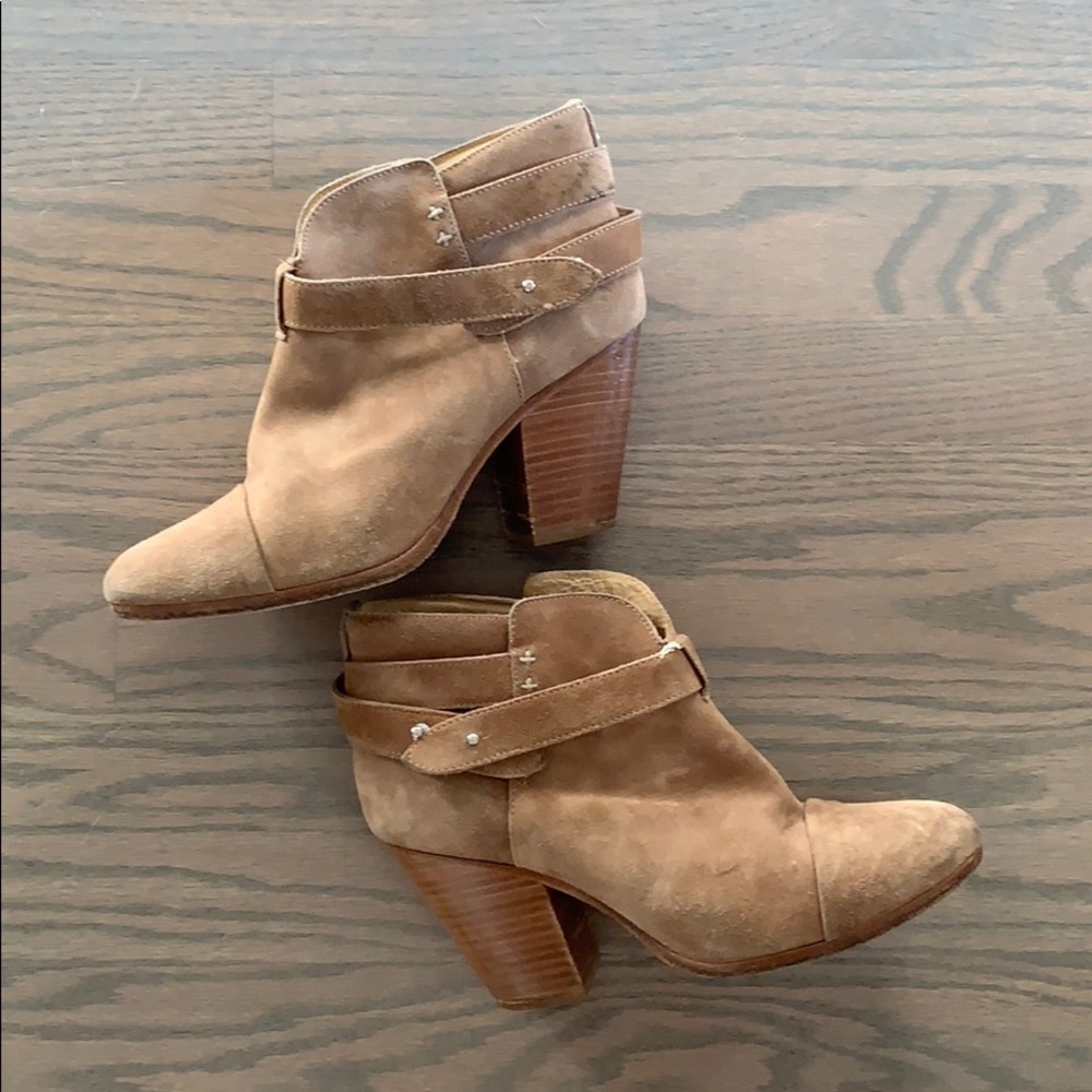 Rag & Bone Booties in Tan Suede